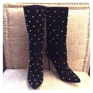 COPY - Sam Edelman Black Suede Gold Studded Boots